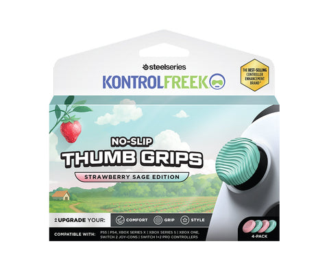 Universal No-Slip Thumb Grips Strawberry Sage Edition